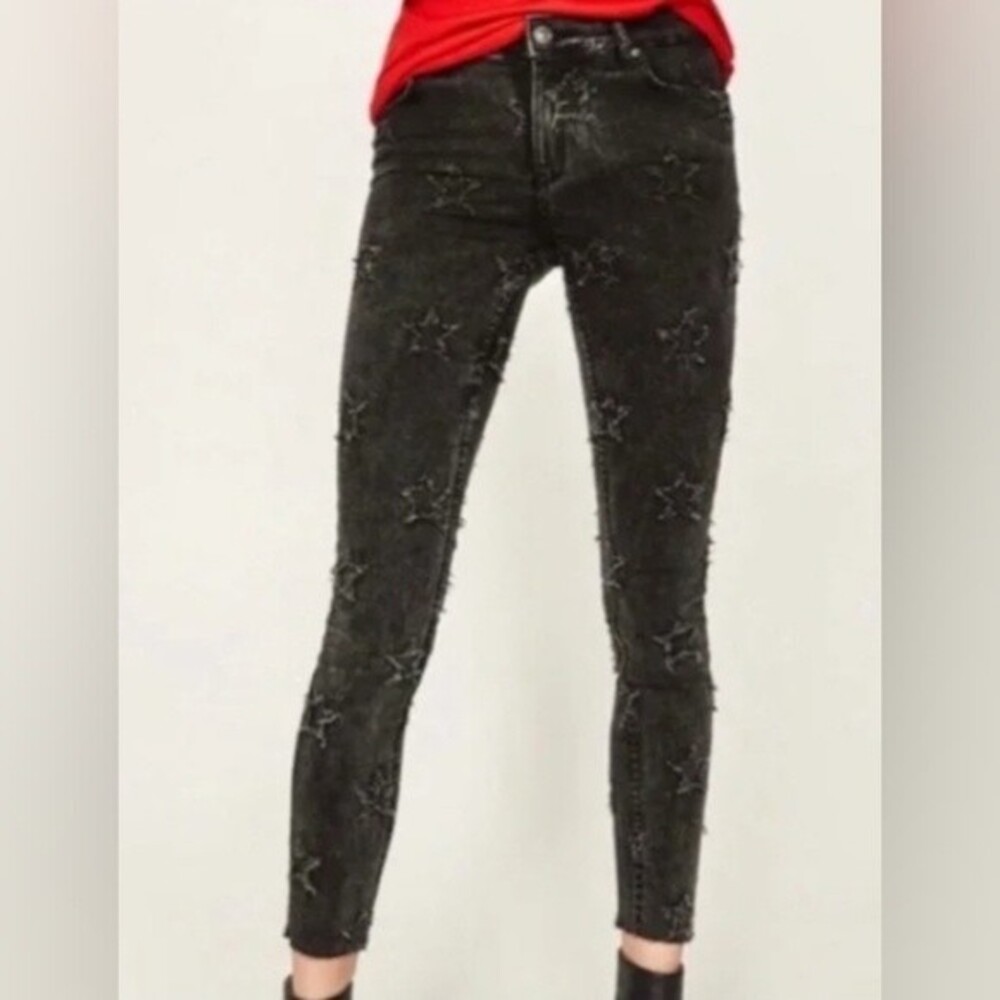 Zara revolve star The skinny black jeans size 6 skinny slim mid rise NEW